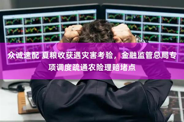 众诚速配 夏粮收获遇灾害考验,金融监管总局专项调度疏通农险理赔堵点