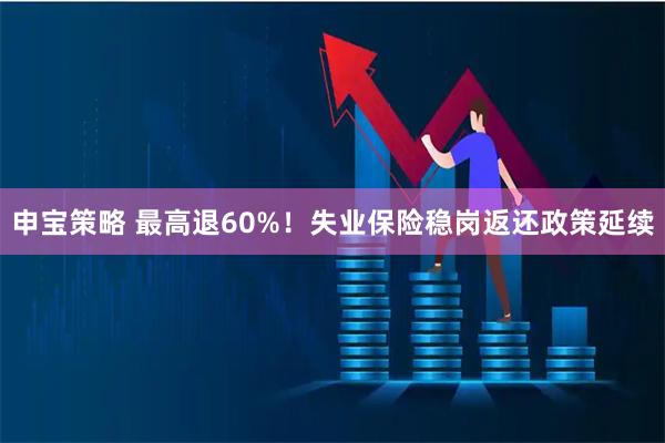 申宝策略 最高退60%!失业保险稳岗返还政策延续